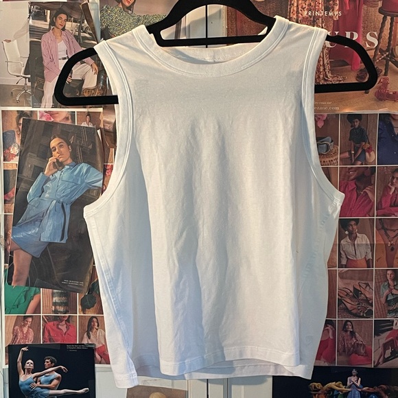 lululemon athletica Tops - Lululemon Classic Fit Cotton Blend Tank in White Size 6